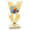 Basketball trophy.  6" tall trophy with choice of artwork. Great for your teams, schools and more!  92746