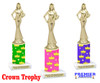 Queen figure on crown themed column.  Great for your pageants, festivals, contests or just for your favorite Queen.  Sr queen