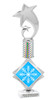 Snowflake theme trophy. Choice of artwork and trophy height. Great for all of your holiday events and contests.  5061
