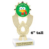 Turkey Trot Trophy - great for your Turkey Trot events.  6" tall with choice of artwork and base -3103