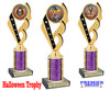 Halloween Trophy. Choice of artwork and height.  Great award for your pageants, events, contests,  parties and more.  Purple ph104
