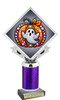 Halloween theme trophy.  Great for pageants,  Halloween pumpkin carving and decorating contests, costume contests and more!. 9 designs available. Purple Column  5087s
