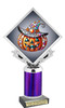 Halloween theme trophy.  Great for pageants,  Halloween pumpkin carving and decorating contests, costume contests and more!. 9 designs available. Purple Column  5087s