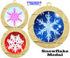 Snowflake  medal.  Great medal for those Holiday Events, Pageants, Contests and more!  940g