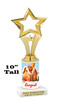 Gingerbread House theme trophy. 10" tall with choice of category.  Great for your Holiday events, contests and parties - open star