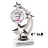 Holiday theme trophy.  Great for all of your winter pageants, winter festival contests, activities and more. 663s