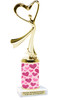 Hearts - Valentine theme trophy .  Choice of figure, base and trophy height.  Great trophy for all of your Valentine events or for your sweetheart.  Stars-003
