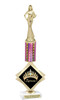 Supreme trophy.  Great for your pageants, festivals, contests or just for your favorite Queen.  Choice of column color and base.  Trophy height is 16" tall.  