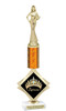 Supreme trophy.  Great for your pageants, festivals, contests or just for your favorite Queen.  Choice of column color and base.  Trophy height is 16" tall.  