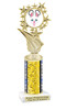 Easter theme Trophy. Choice of column color and height.  Great award for your pageants, events, competitions, parties and more. F696