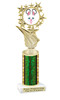 Easter theme Trophy. Choice of column color and height.  Great award for your pageants, events, competitions, parties and more. F696