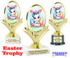 Easter  Trophy.   5" to 7" tall. Great award for your Easter events, Easter Egg Hunts, Egg decorating contests, competitions, parties and more. 90075-2