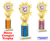 Cowgirl Disco Trophy.   Great award for your Disco themed pageants, dance contests, competitions, parties and more. ph48