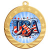 Patriotic-USA medal available in gold, silver or bronze. Great for your patriotic events, Patriotic themed pageants, 4th of July cookout events and more.  sb265-3