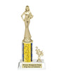 Queen trophy that will be great for pageants, contests or the Queen in your life.  Select trophy height and column color. With current year. Height starts at 10" tall - Sr Queen