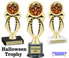  Halloween theme trophy.  Great for your Halloween pageants, events, contests and more. 6.5" - 8.5" tall.  Ph29