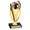 Halloween theme trophy.  Great for your Halloween pageants, events, contests and more. 6.5" - 8.5" tall.  Ph76