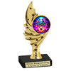 Halloween theme trophy.  Great for your Halloween pageants, events, contests and more. 6.5" - 8.5" tall.  Ph98