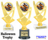 Halloween theme trophy.  Great for your Halloween pageants, events, contests and more. 6.5" - 8.5" tall.  Ph107-2