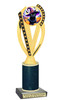 Halloween Trophy with glitter column. Choice of glitter color and height.  Great award for your pageants, events, contests,  parties and more. ph76