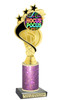 Halloween Trophy with glitter column. Choice of glitter color and height.  Great award for your pageants, events, contests,  parties and more. ph106