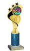 Halloween Trophy with glitter column. Choice of glitter color and height.  Great award for your pageants, events, contests,  parties and more. ph106