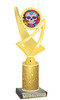 Halloween Trophy with glitter column. Choice of glitter color and height.  Great award for your pageants, events, contests,  parties and more. ph107