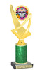 Halloween Trophy with glitter column. Choice of glitter color and height.  Great award for your pageants, events, contests,  parties and more. ph107