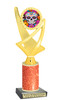 Halloween Trophy with glitter column. Choice of glitter color and height.  Great award for your pageants, events, contests,  parties and more. ph107