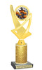 Halloween Trophy with glitter column. Choice of glitter color and height.  Great award for your pageants, events, contests,  parties and more. ph107-1