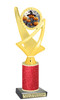 Halloween Trophy with glitter column. Choice of glitter color and height.  Great award for your pageants, events, contests,  parties and more. ph107-1