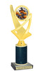 Halloween Trophy with glitter column. Choice of glitter color and height.  Great award for your pageants, events, contests,  parties and more. ph107-1