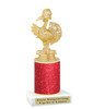 Comic turkey Glitter trophy. Great for your Thanksgiving events, contests or for the "turkey" in you life.