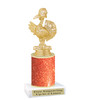 Comic turkey Glitter trophy. Great for your Thanksgiving events, contests or for the "turkey" in you life.