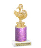 Comic turkey Glitter trophy. Great for your Thanksgiving events, contests or for the "turkey" in you life.
