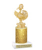 Comic turkey Glitter trophy. Great for your Thanksgiving events, contests or for the "turkey" in you life.