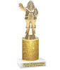 Glitter Santa Trophy. Great for your Holiday events, stocking stuffers, Christmas gifts and more. Choice of color and trophy height.
