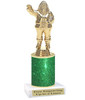 Glitter Santa Trophy. Great for your Holiday events, stocking stuffers, Christmas gifts and more. Choice of color and trophy height.