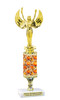 Fall theme trophy.  Great for your Fall events,  pageants, events, contests and more. Choice of figure, height and base.  Height starts at 10" tall Sub 2