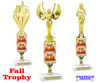 Fall theme trophy.  Great for your Fall events,  pageants, events, contests and more. Choice of figure, height and base.  Height starts at 10" tall Sub 3