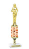 Fall theme trophy.  Great for your Fall events,  pageants, events, contests and more. Choice of figure, height and base.  Height starts at 10" tall Sub 4