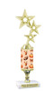Fall theme trophy.  Great for your Fall events,  pageants, events, contests and more. Choice of figure, height and base.  Height starts at 10" tall Sub 4