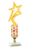 Fall theme trophy.  Great for your Fall events,  pageants, events, contests and more. Choice of figure, height and base.  Height starts at 10" tall Sub 4