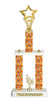 2-Column Fall theme trophy.  Great for your Fall events,  pageants, events, contests and more. Choice of  figure & height.  Height starts at 14" tall Sub 2