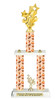 2-Column Fall theme trophy.  Great for your Fall events,  pageants, events, contests and more. Choice of  figure & height.  Height starts at 14" tall Sub 4