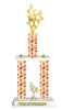 2-Column Fall theme trophy.  Great for your Fall events,  pageants, events, contests and more. Choice of  figure & height.  Height starts at 14" tall Sub 4