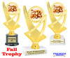 Fall theme trophy.  Great for your Fall events, Halloween pageants, events, contests and more. 6.5" - 8.5" tall.  Ph107-2