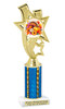 Turkey - Fall  theme trophy.  Great for your Fall events, Halloween pageants, events, contests and more. Choice of color, height and base.  Ph81
