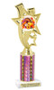Turkey - Fall  theme trophy.  Great for your Fall events, Halloween pageants, events, contests and more. Choice of color, height and base.  Ph81