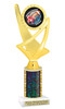 Homecoming theme trophy for you participants, courts, escorts and more. Numerous trophy heights available.  Choice of column color. ph107